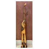 Wooden elephant, 78" T