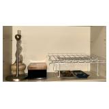 Paper towel holder, organizer, empty wine bottle, etc.