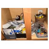 Batteries, electrical supplies, hot glue gun