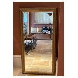Framed mirror with bevel edge