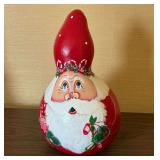 Hand painted gourd Santa