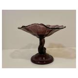 Amethyst compote dish