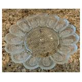 Clear glass egg plate