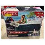 Intex queen size pillowtop air bed with electric pump