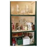 Decorative items, candle sticks, candles, figurines