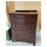 Five-drawer antique Lammert