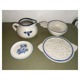 Pfaltzgraff creamer No. 414Y, coaster, bowl No. 569Y