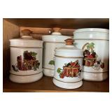 Metal canister set, 4 piece