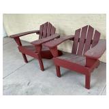 Pair of Adirondack chairs, 17" seat height