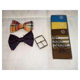 NIB Arrow 3-piece pocket squares, belt buckle