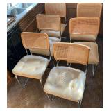 6 metal frame upholstered dining chairs