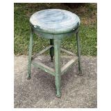 Metal stool 20" T with wood top
