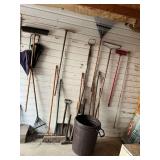 Umbrellas, push broom, rakes, sledge hammer, etc.