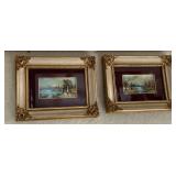 Pair of framed artwork