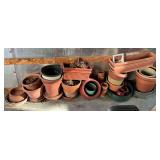 Large selection of planters, plastic and others