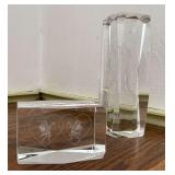 Hawaii golfer paperweight and cupid paperweight