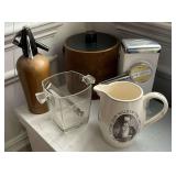 Ice buckets, ice crusher