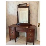 Vintage vanity with mirror