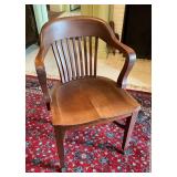Antique desk chair with added rollers