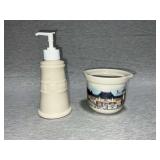 Longaberger Homestead crock 4" T