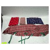 Patriotic napkins, 2 plaid Longaberger fabric liners
