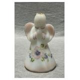 Fenton angel, 7" T, hand painted, artist signed, sticker