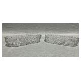 Pair of oblong Fostoria American serving dishes