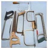 Assortment of hand saws
