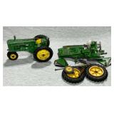 John Deere toy tractor and parts