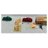 Pair of Schuco 3000 telesteering cars, original box, 2 cars, one steering wheel.