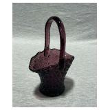 Daisy & button basket, applied handle