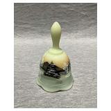 1978 Fenton hand painted custard glass bell,