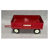 IH metal wagon, paint chips, 8" L