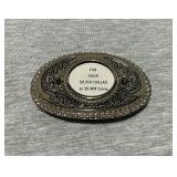 Made in the USA belt buckle made for silver dollar or 39mm stone