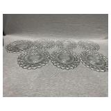 (7) 9 1/2" W Fostoria American salad plates