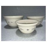 Set of 3 Longaberger nesting bowls