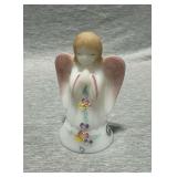Fenton angel, hand painted, artist signed, sticker, 6" T