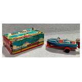HAJI Friction Boat Trailer, top of box in rough shape