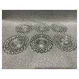 (6) 9 1/2" W Fostoria American salad plates