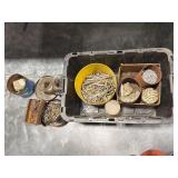 Assortment of hardware in tub