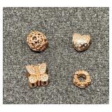 4 Pandora beads, 3 marked ALE R