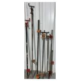 7 assorted pipe clamps