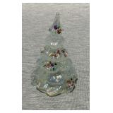 Fenton 4" tree, hand painted, artist signed
