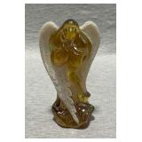 Fenton carnival glass angel, 7" T