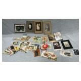 Vintage postcards, advertising pieces and photographs