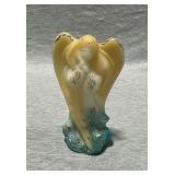 Fenton angel #1517, hand painted, artist signed, 7" T