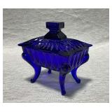 Cobalt Blue glass trinket box