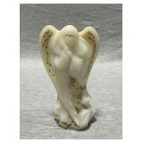 Fenton angel, #552, 7" T, hand painted, sticker, artist signed