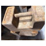 R.S. Co 30 lb & Fairbanks 50 lb cast iron scale weights