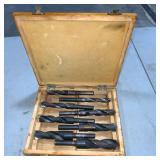 HSS steel drill bits in case